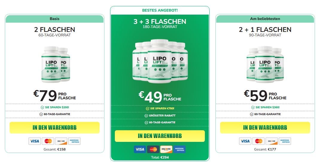 Lipo Lift Kapseln Preis