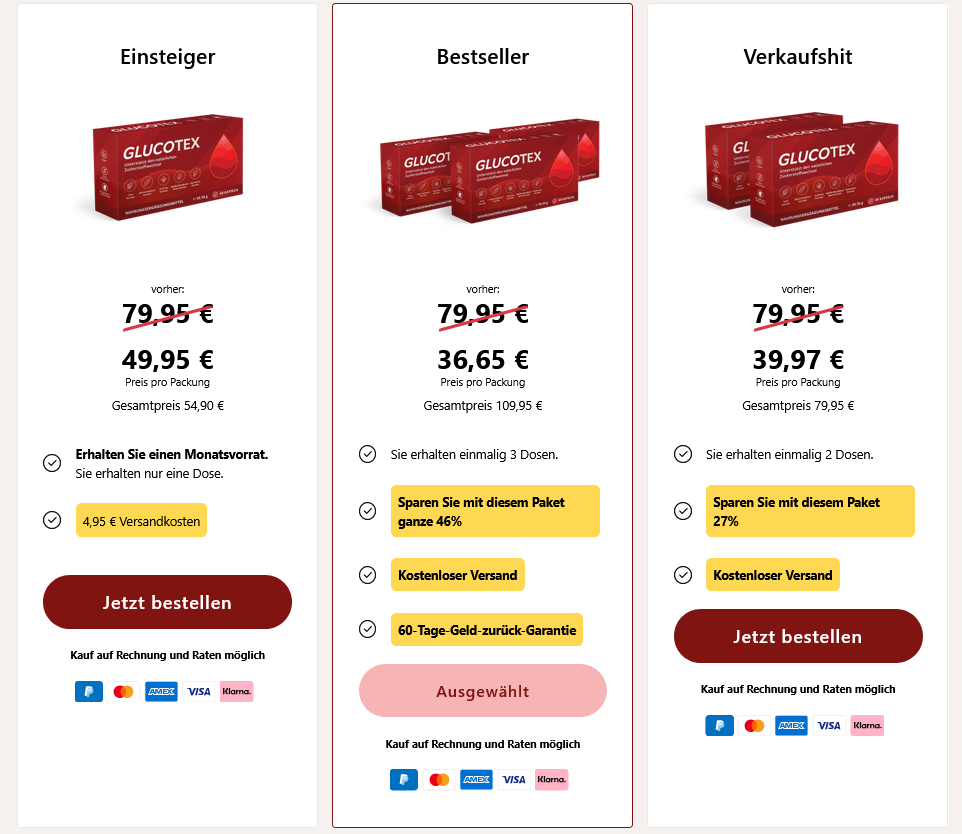 Glucotex Preis