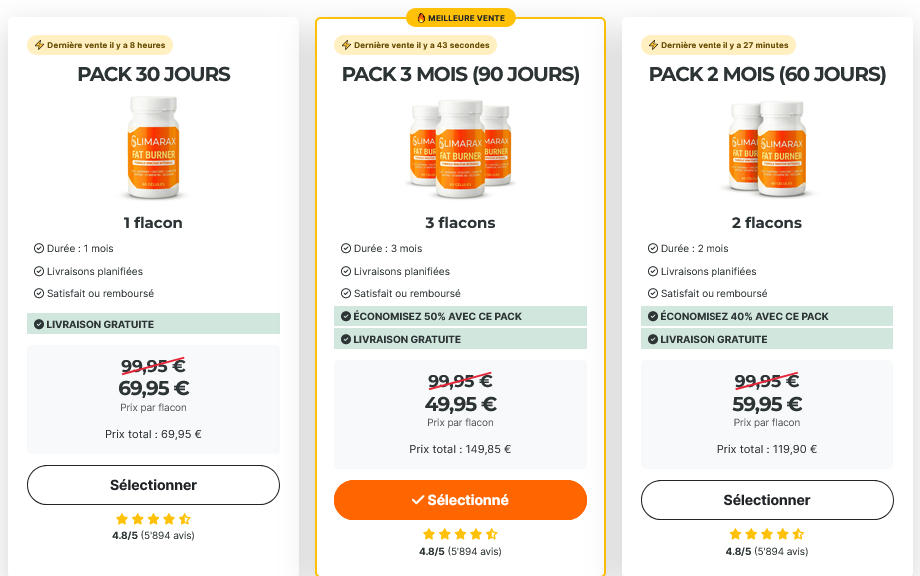 Slimarax Prix
