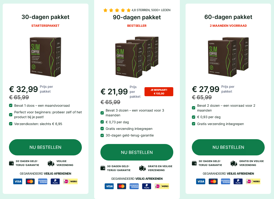 Slimqa Slim Coffee Booster Prijs